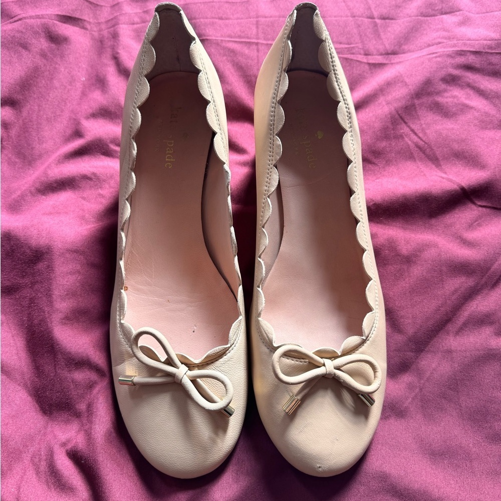 Kate Spade New York Yazmin Detailed Block-Heel Pumps Nude 9.5 - Picture 4 of 5